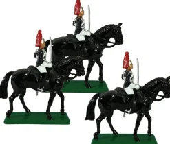W. Britain Miniatures|3 Mounted Blues and Royals Trooper Figurines