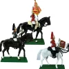 W. Britain Miniatures|3 Mounted Life Guard Command Figurines