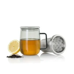 Strainers, Infusers & Spoons|Assorted Mugs|AdHoc Yuna Glass Mug with Infuser