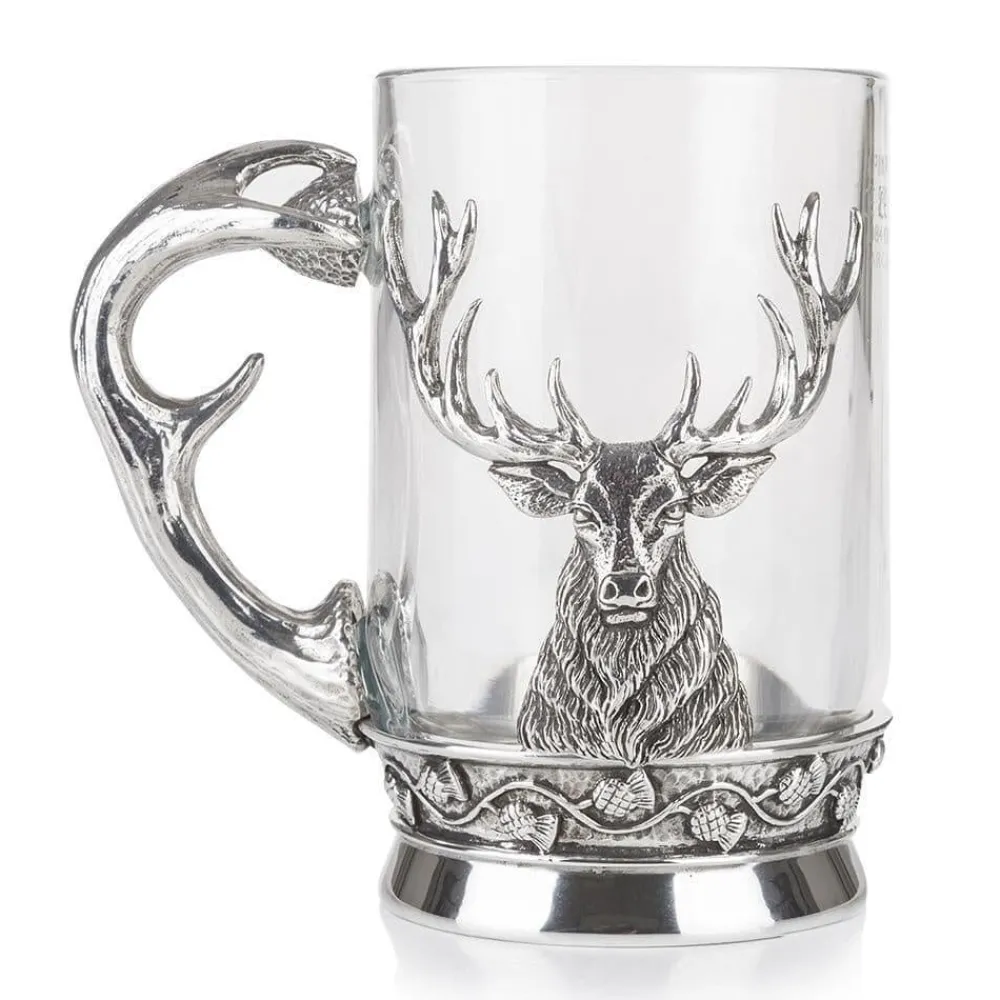 Pewter Gifts & Jewelry|Glasses & Steins|A.E. Williams Stag Glass & Pewter Tankard