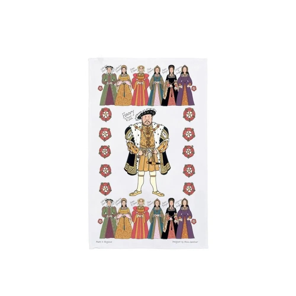 Souvenirs|Cultural Icons|Alison Gardiner Henry the VIII Tea Towel
