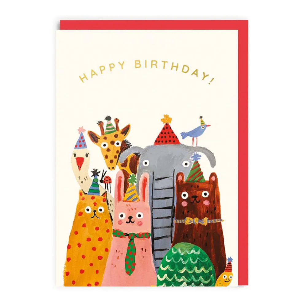 Greeting Cards|Animals Group Birthday Card