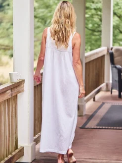 April Cornell Robes, Nightgowns & Dresses|Adeline White Nighty