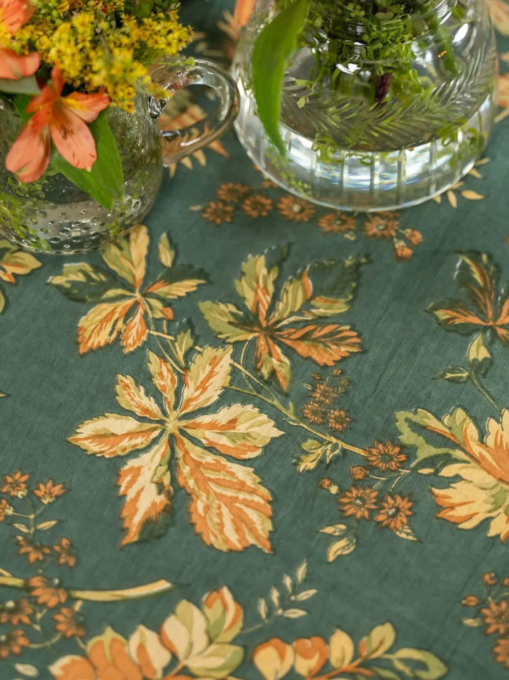 April Cornell Tablecloths|Adirondack Forest 88" Round Tablecloth