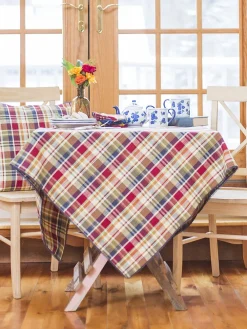 April Cornell Tablecloths|Bountiful Plaid Tablecloth, 54" x 54"