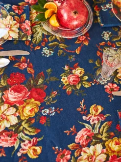 April Cornell Tablecloths|Cassandra Ink Square Tablecloth, 54" x54"