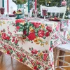 April Cornell Tablecloths|Christmas Cottage Rose 60x90 Table Cloth