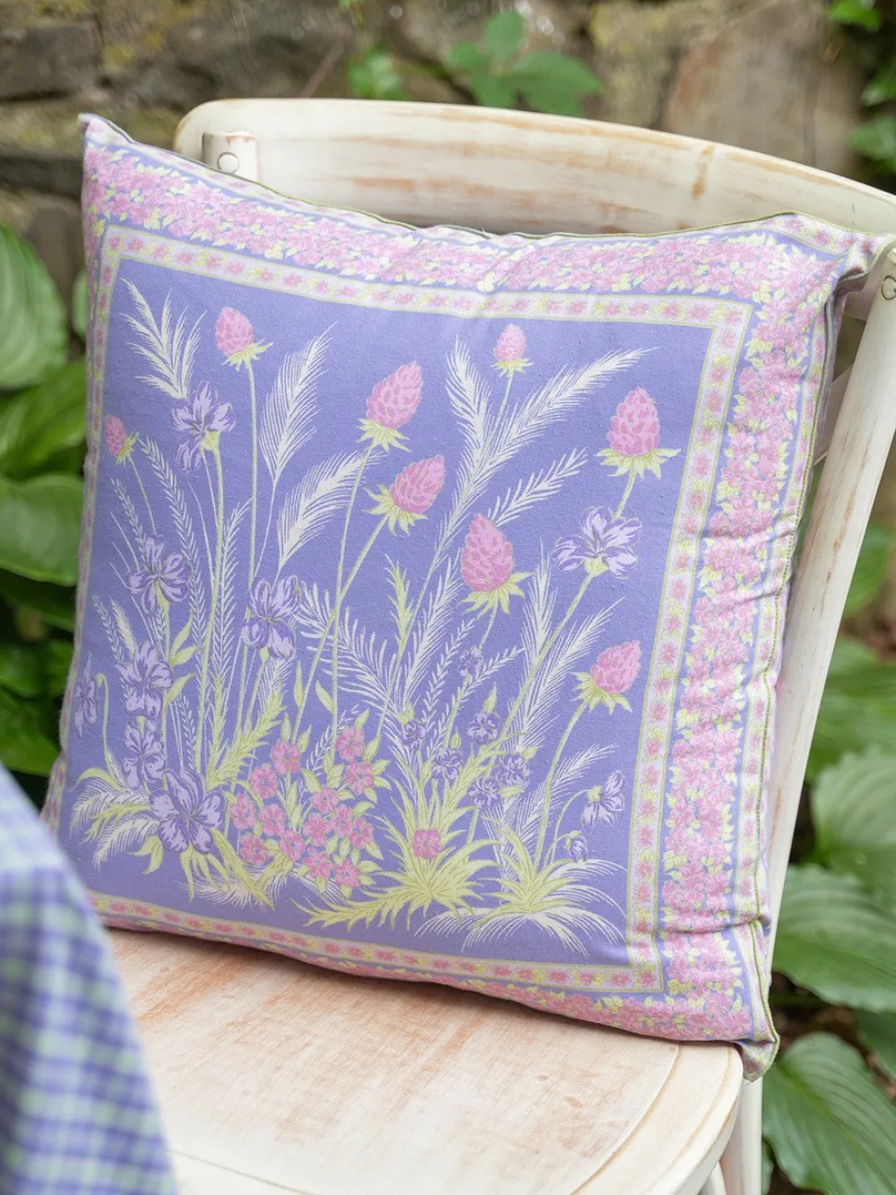 April Cornell Throws & Pillows|Clover Periwinkle Cushion Cover