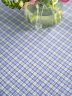April Cornell Tablecloths|Clover Periwinkle Tablecloth, 54" x 54"