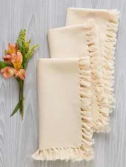 April Cornell Cotton Napkins|Essential Cotton Ecru Napkins