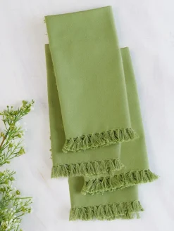 April Cornell Cotton Napkins|Essential Cotton Green Napkins