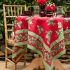 April Cornell Tablecloths|Holly Song Red Tablecloth, 60" x 90"