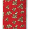 April Cornell Tea Towels|Holly Song Red Tea Towel