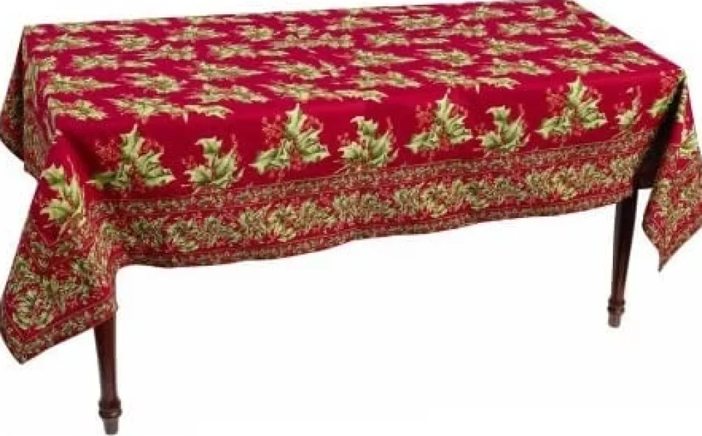 April Cornell Tablecloths|Holly Tablecloth 60x90