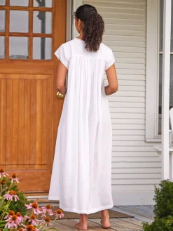 April Cornell Robes, Nightgowns & Dresses|Jardin White Nighty