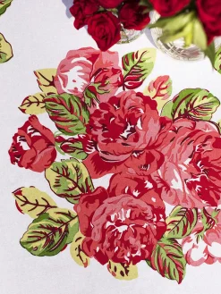 April Cornell Tablecloths|La Vie En Rose Blue Tablecloth, 60