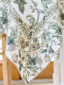 April Cornell Tablecloths|Lillian Ecru Tablecloth, 54" x 54"