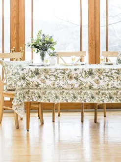 April Cornell Tablecloths|Lillian Ecru Tablecloth, 60" x 90"