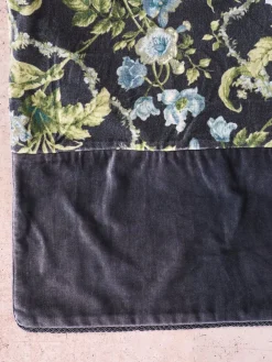 April Cornell Table Runners|Lillian Velvet Runner (Charcoal)