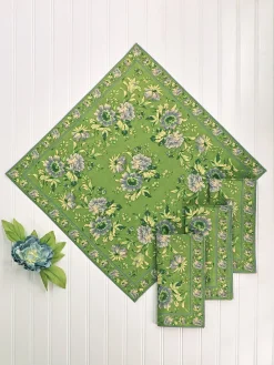 April Cornell Cotton Napkins|Music Cotton Napkin Set in Jade