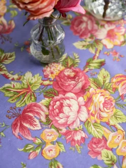 April Cornell Tablecloths|Rosemary Periwinkle 88" Round Tablecloth