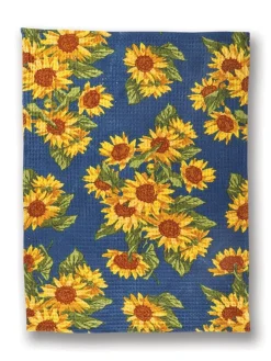 April Cornell Tea Towels|Sunflower Valley Navy Tea Towel