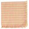 April Cornell Cotton Napkins|Sunrise Plaid Coral Napkins - Set of 4