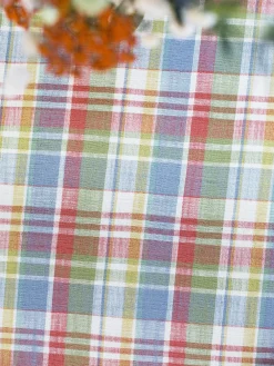 April Cornell Tablecloths|Sunwashed Plaid Square Tablecloth