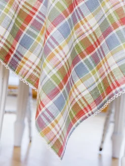 April Cornell Tablecloths|Sunwashed Plaid Tablecloth, 60" x 90"