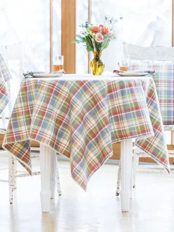 April Cornell Tablecloths|Sunwashed Plaid Tablecloth, 60