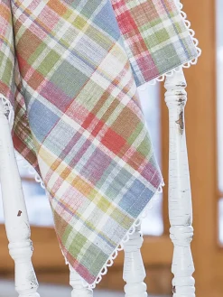 April Cornell Cotton Napkins|Sunwashed Plaid Cotton Napkin Set
