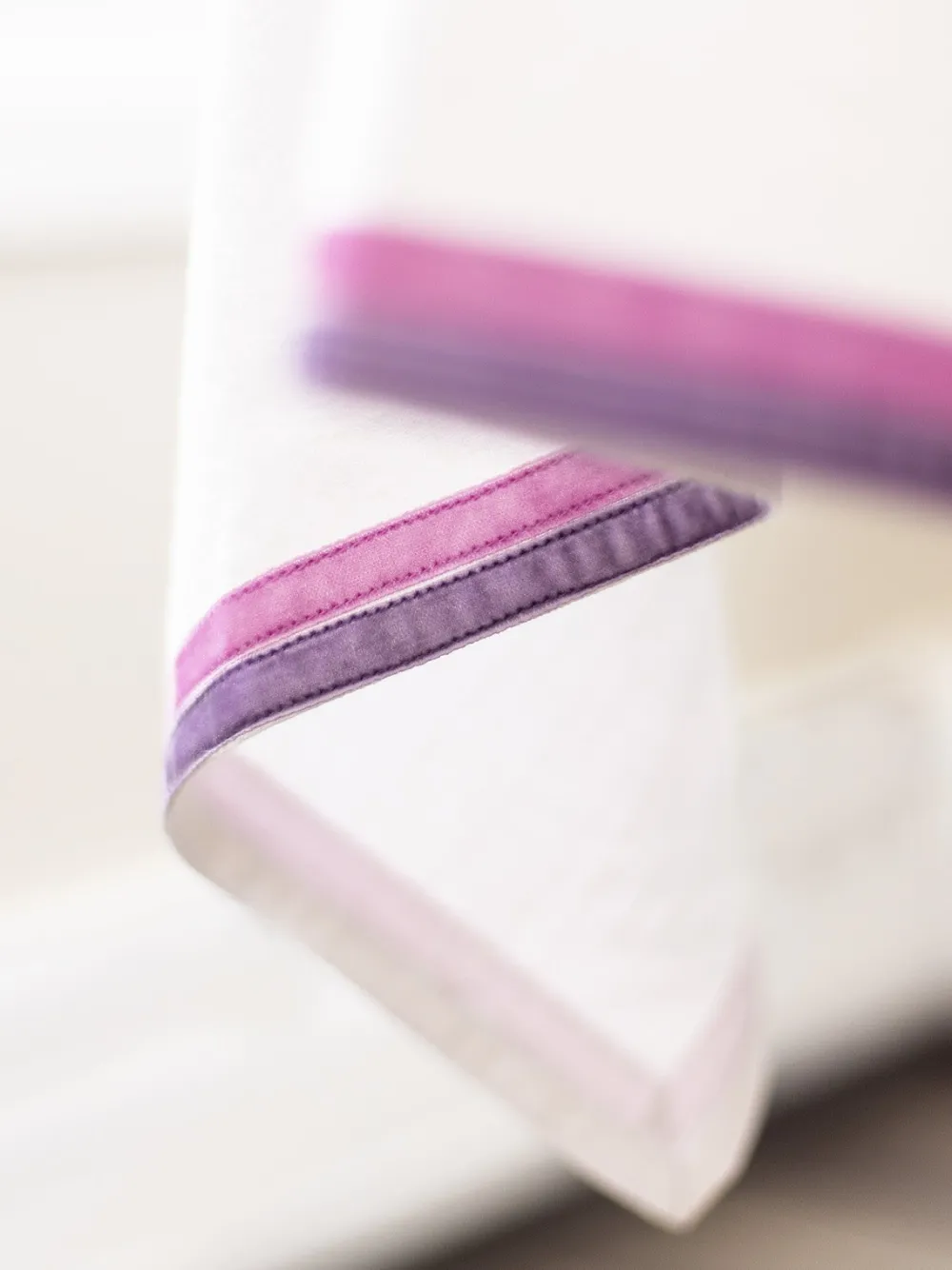 April Cornell Tablecloths|Tea Time Embroidered Tablecloth - Lavender - 36" x 36"
