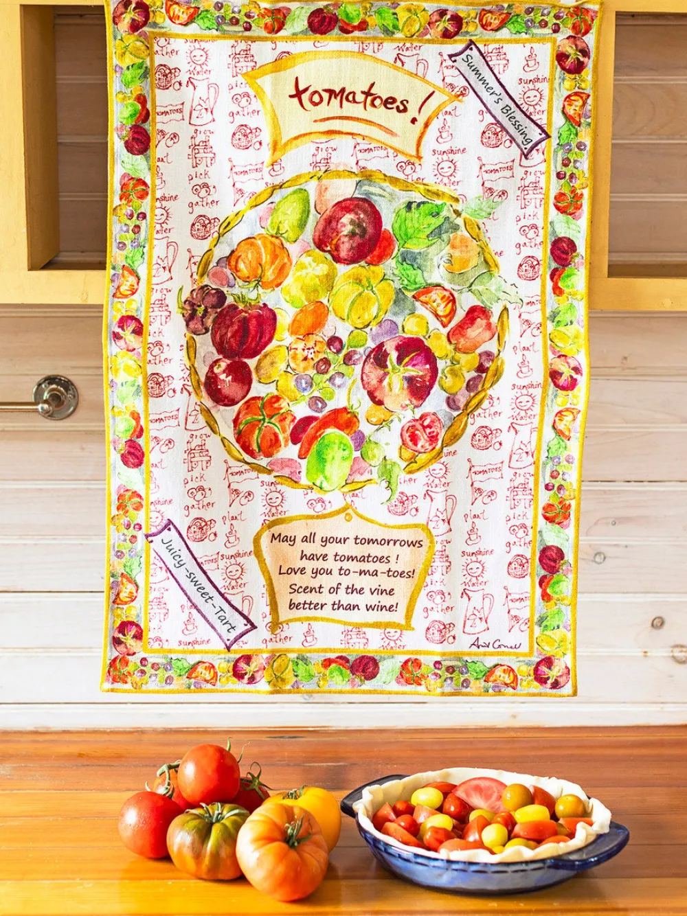 April Cornell Tea Towels|Tomato Tea Towel