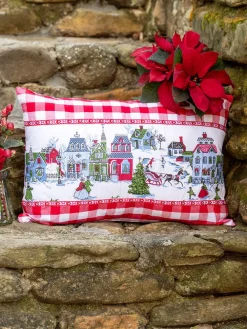 April Cornell Throws & Pillows|Victorian Christmas Cushion