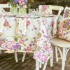April Cornell Tablecloths|Violets Ecru Tablecloth, 60" x 90"