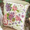 April Cornell Throws & Pillows|Violets Ecru Cushion Cover