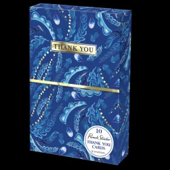 Boxed Cards|Azure Feathers Boxed Thank You Cards