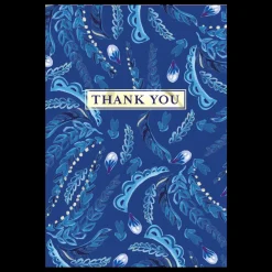 Boxed Cards|Azure Feathers Boxed Thank You Cards