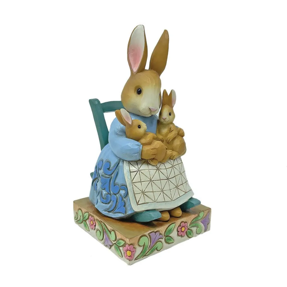 Peter Rabbit|Beatrix Potter x Jim Shore Mrs. Rabbit in Rocking Chair Figurine
