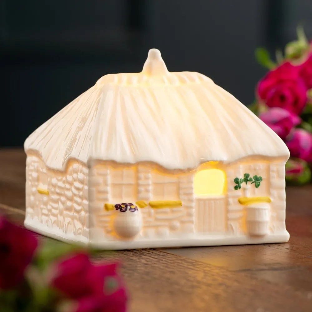 Belleek Belleek Pottery|Classic 2025 Limited Edition LED Irish Thatched Cottage