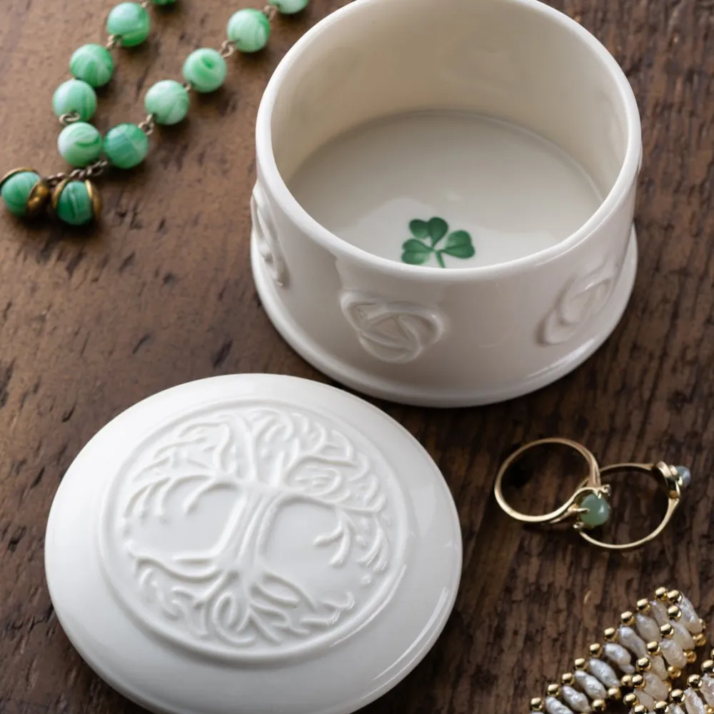 Belleek Belleek Pottery|Classic Tree of Life Trinket Box
