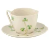 Belleek Belleek|Teacups & Saucers|Shamrock Harp Teacup & Saucer