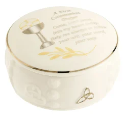 Belleek Home Accents|Belleek Pottery|First Communion Prayer Box