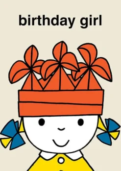 Greeting Cards|Birthday Girl Hat Miffy Birthday Card