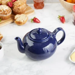 Teapots|Blue Stoneware Teapot