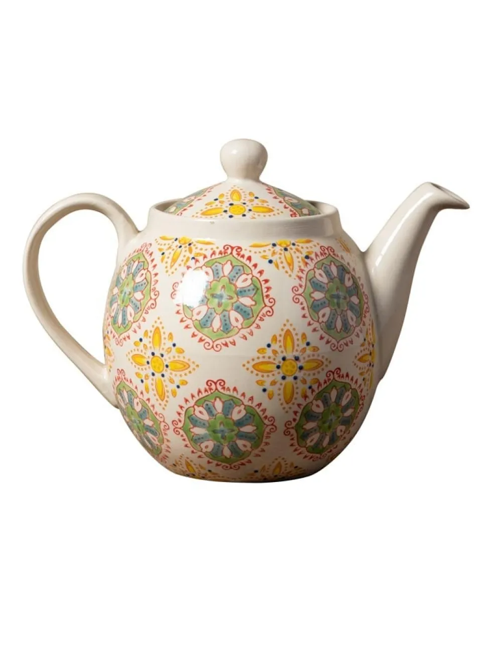 Teapots|Bohemian Yellow & Green Teapot
