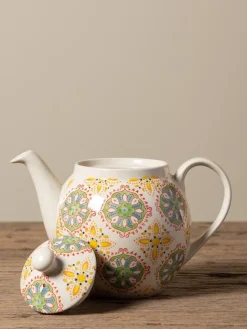 Teapots|Bohemian Yellow & Green Teapot