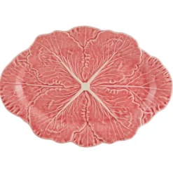 Bordallo Pinheiro Bordallo Pinheiro|Pink Cabbage Small Oval Platter