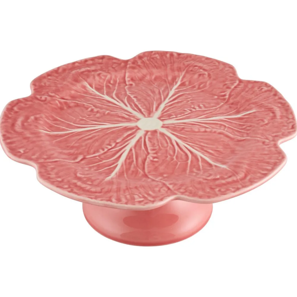 Bordallo Pinheiro Bordallo Pinheiro|Serving Plates|Pink Cabbage Cake Stand