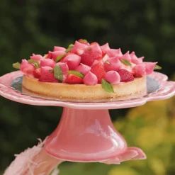Bordallo Pinheiro Bordallo Pinheiro|Serving Plates|Pink Cabbage Cake Stand